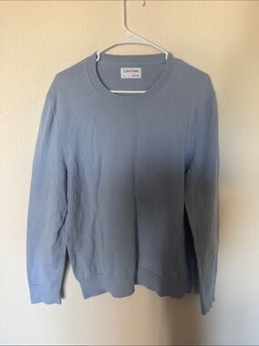 Calvin Klein Men’s Pale Blue Crewneck Sweater